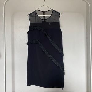 SANDRO Black Dress with Frills